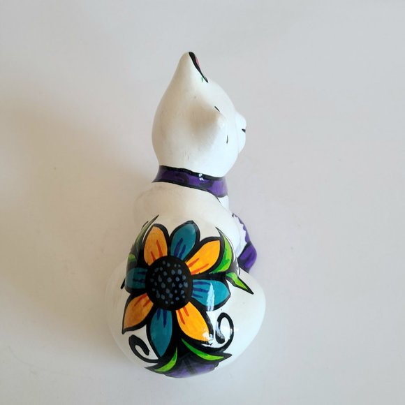 Hand painted ceramic cat. - Picture 7 of 7